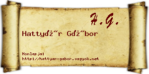 Hattyár Gábor névjegykártya